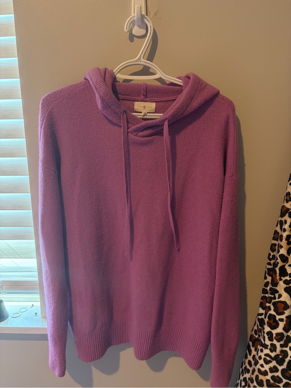 Lou & Grey Plush Hooded Pullover - Lavender Purple